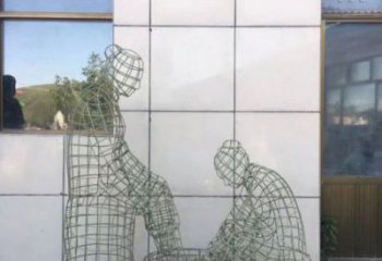 江北鏤空孝道雕塑通用，街景小品，鐵藝洗腳雕塑制造