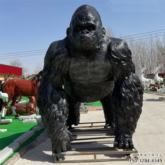 操場(chǎng)猩猩雕塑，公園題材，剪影工藝