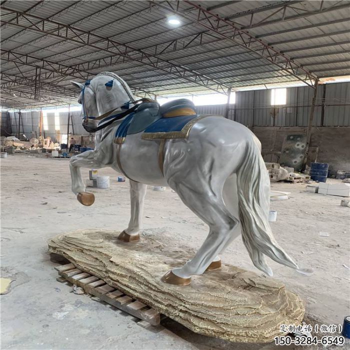 室內(nèi)戰(zhàn)馬雕塑，景觀題材，仿真效果工藝