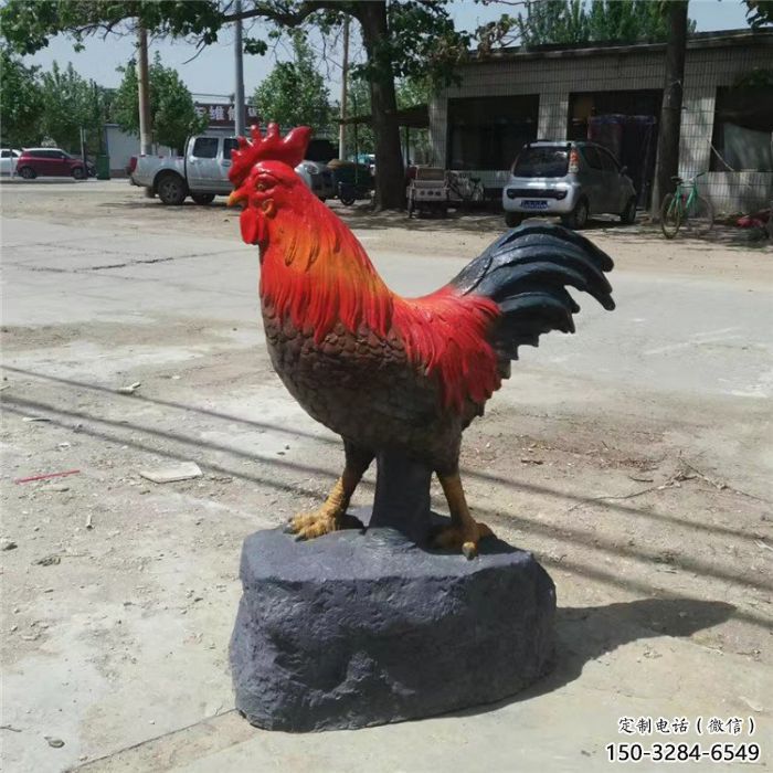 售樓部小雞雕塑，家禽小品，鍍銅工藝