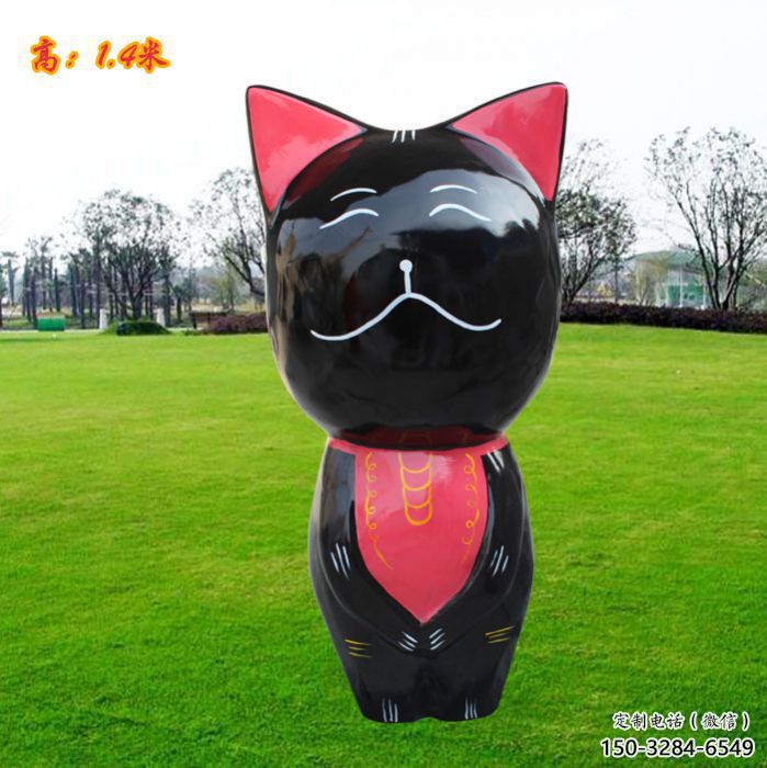 廣場小貓雕塑，動物擺件，仿古工藝